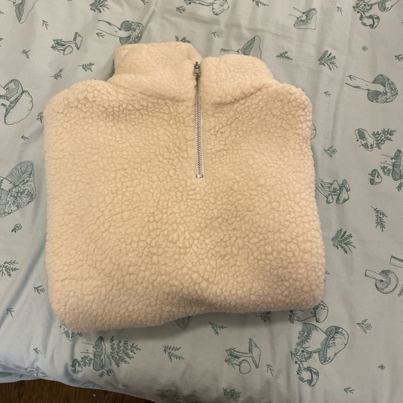 Cream Sherpa Hoodie - Picture 2 of 3